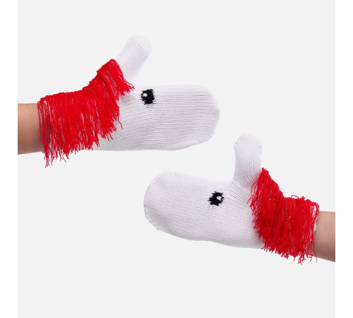 Варежки «Игогошки», с красной гривой