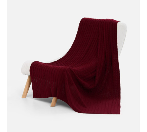 Плед Tressa, красный (бордовый)