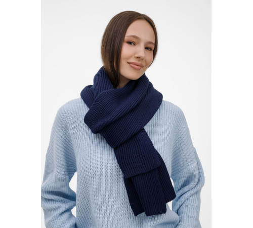 Шарф Nobilis Mono, темно-синий