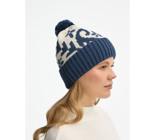 Шапка Wintertude, синяя с белым