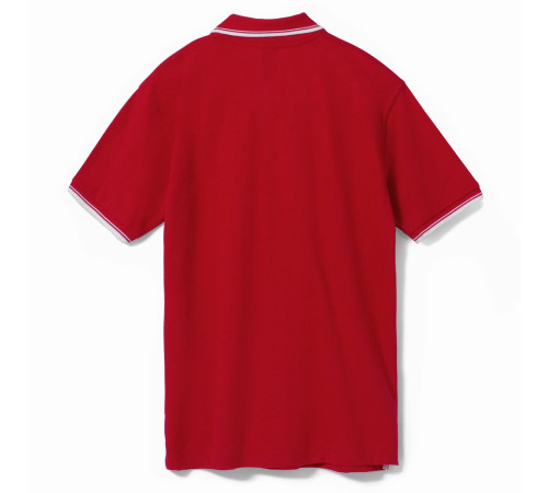 Рубашка поло мужская с контрастной отделкой Practice 270, красный/белый