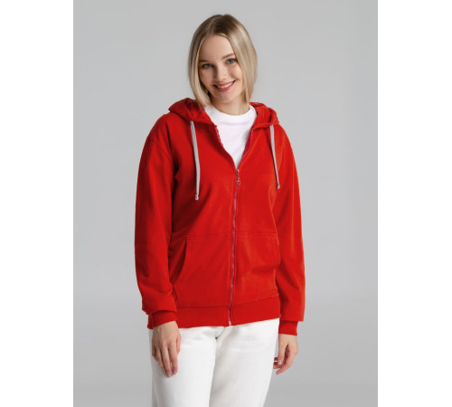 Толстовка на молнии с капюшоном Unit Siverga, красная