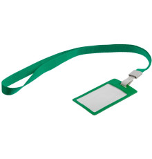Карман для пропуска с лентой Staff, зеленый