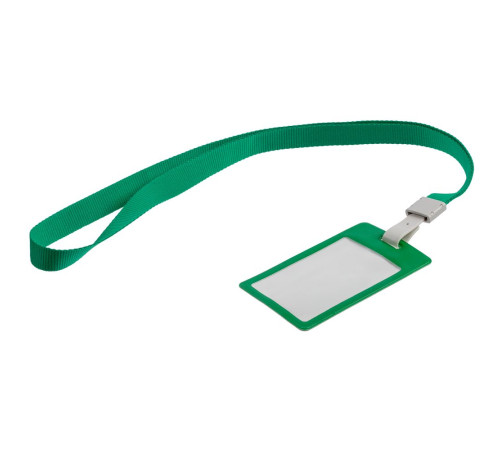 Карман для пропуска с лентой Staff, зеленый