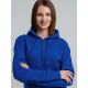 Толстовка на молнии с капюшоном унисекс King, ярко-синяя