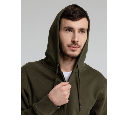 Толстовка на молнии с капюшоном унисекс King, хаки
