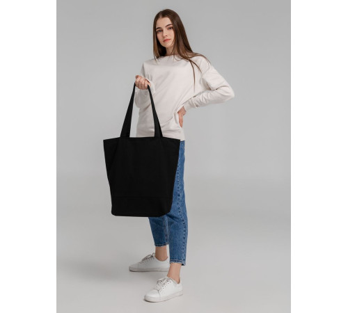 Сумка для покупок на молнии Shopaholic Zip, черная