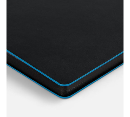 Ежедневник Trait, недатированный, черный с голубым