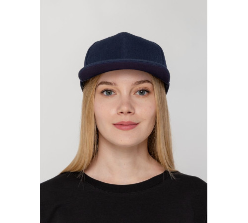 Бейсболка Snapback с прямым козырьком, темно-синяя