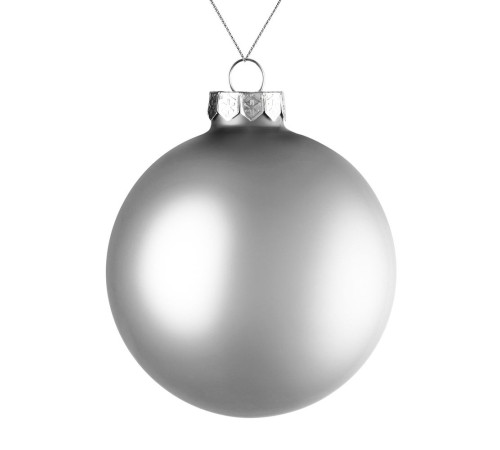 Оформительский шар Finery, 10 см, матовый серебристый