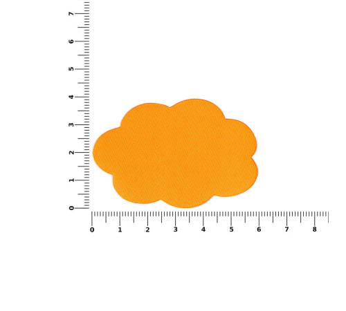 Наклейка тканевая Lunga Calum, L, оранжевый неон