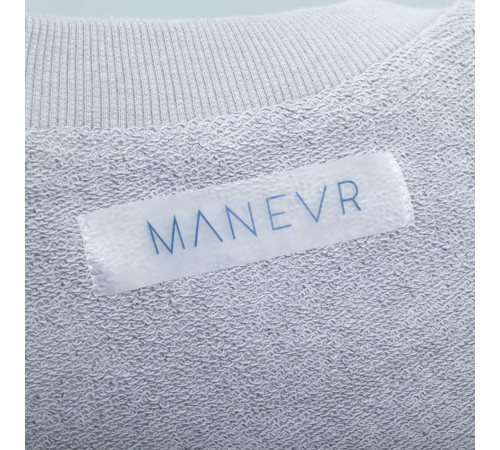 Свитшот оверсайз унисекс Vozduh, светло-серый