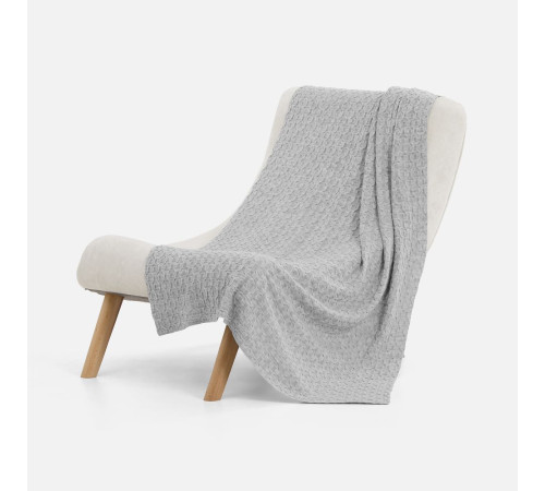 Плед Braidera, серебристо-серый меланж