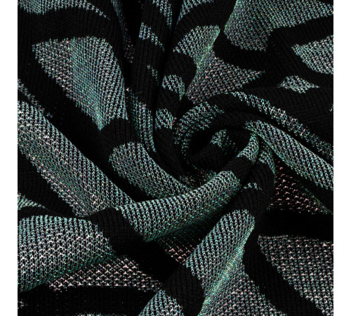 Плед Serpentica, черный с люрексом