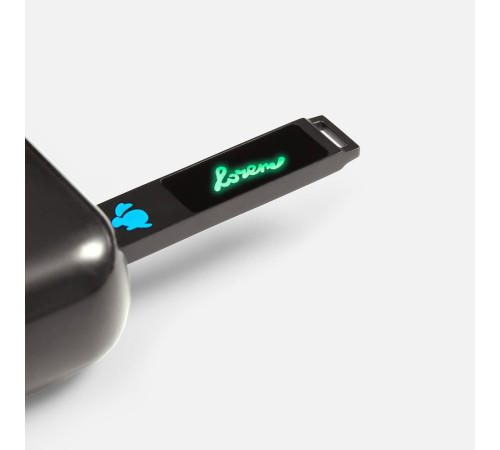 Флешка markBright Black с зеленой подсветкой, 32 Гб