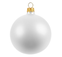 Елочный шар Gala Matt в коробке, 8,5 см, белый