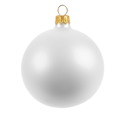 Елочный шар Gala Matt в коробке, 8,5 см, белый