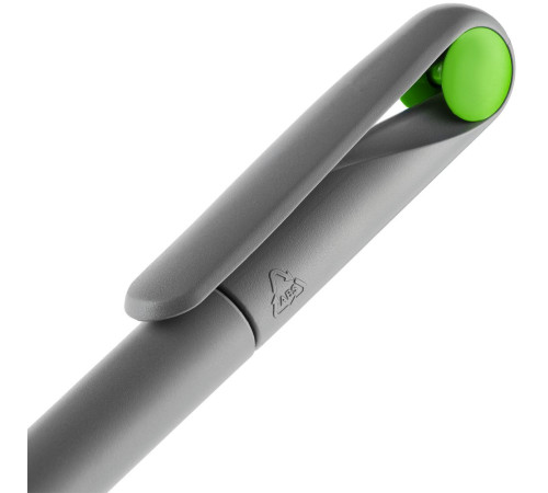 Ручка шариковая Prodir DS1 TMM Dot, серая с ярко-зеленым
