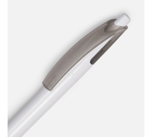 Ручка шариковая Bento, белая с серым