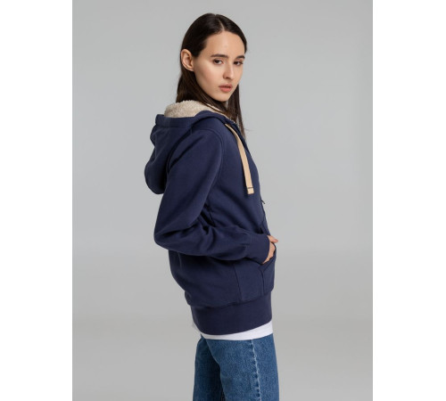 Толстовка унисекс на молнии Sherpa 280, темно-синяя