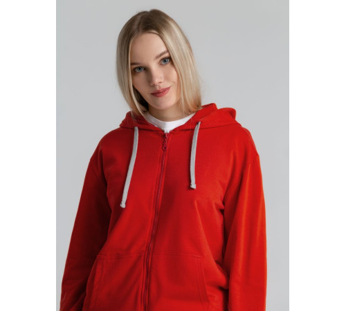 Толстовка на молнии с капюшоном Unit Siverga, красная