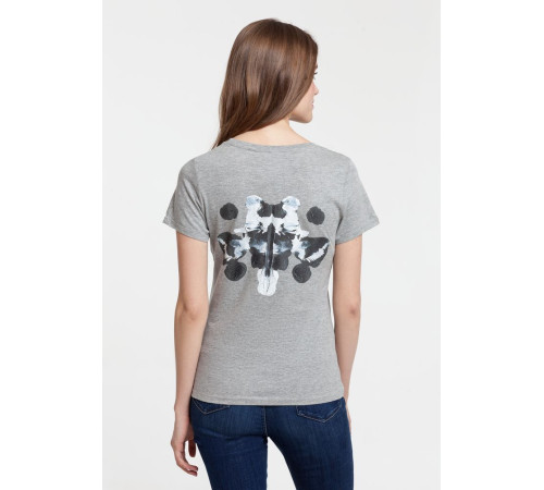 Футболка женская «Подсознательность», серый меланж