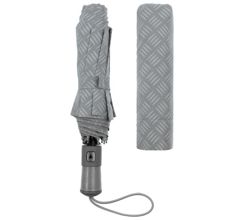 Зонт складной Hard Work, серый