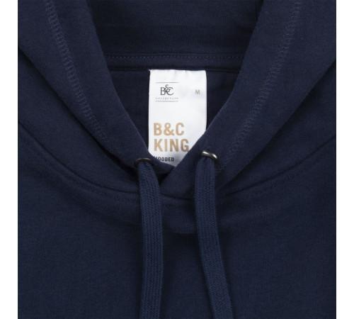 Толстовка с капюшоном унисекс King, темно-синяя