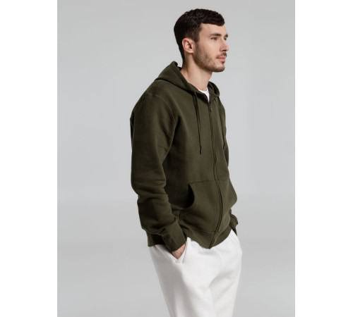 Толстовка на молнии с капюшоном унисекс King, хаки