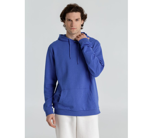 Толстовка с капюшоном унисекс Hoodie, ярко-синий меланж