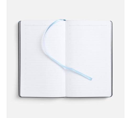 Ежедневник Trait, недатированный, черный с голубым