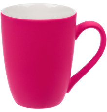 Кружка Good Morning с покрытием софт-тач, ver.2, ярко-розовая (фуксия)
