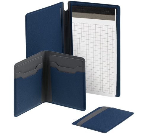 Картхолдер с отделением для купюр Dual, синий