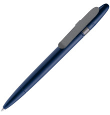 Ручка шариковая Prodir DS5 TSM Metal Clip, синяя с серым