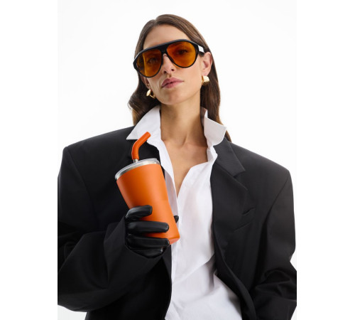 Термостакан Sapporo без логотипа, оранжевый