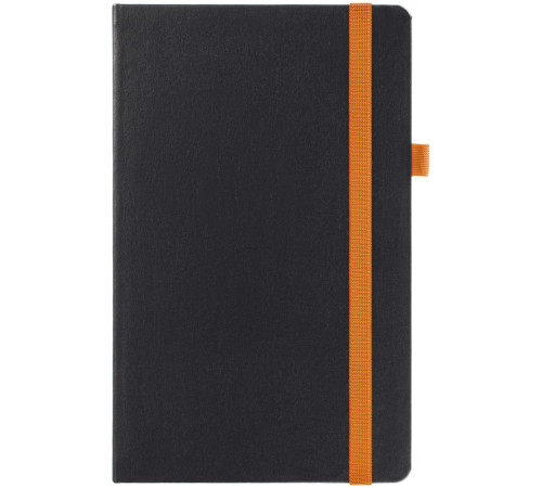Ежедневник Ton, недатированный, черный с оранжевым
