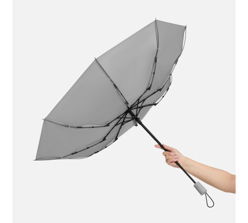 Зонт складной Hard Work с проявляющимся рисунком, серый