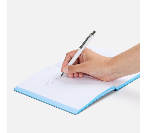 Ручка шариковая Lobby Soft Touch Chrome, белая