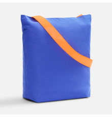 Шопер B5, синий с широкими оранжевыми ручками