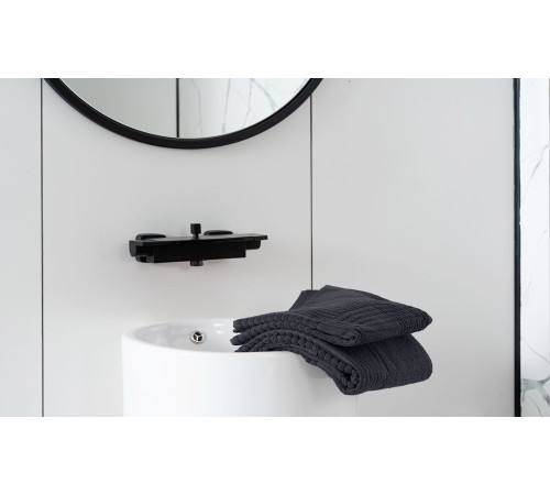 Полотенце Farbe, большое, темно-серое