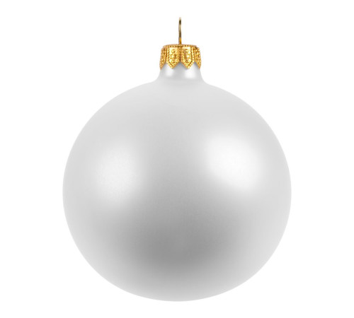 Елочный шар Gala Matt в коробке, 8,5 см, белый