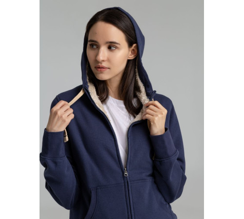 Толстовка унисекс на молнии Sherpa 280, темно-синяя