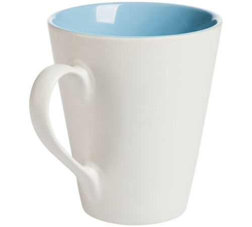 Кружка New Bell матовая, белая с голубым