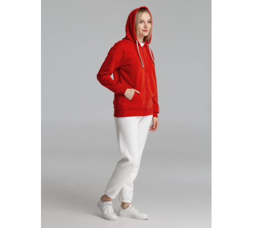 Толстовка на молнии с капюшоном Unit Siverga, красная