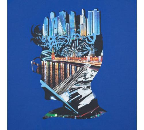 Футболка Moscow Boy, ярко-синяя