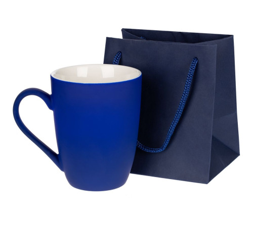 Пакет бумажный под кружку Cupfull, темно-синий
