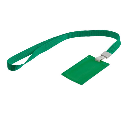 Карман для пропуска с лентой Staff, зеленый