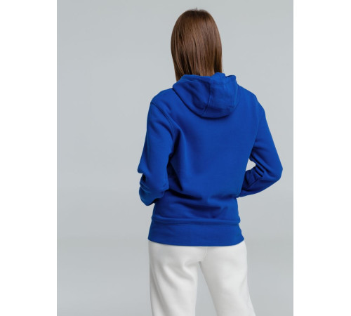 Толстовка на молнии с капюшоном унисекс King, ярко-синяя