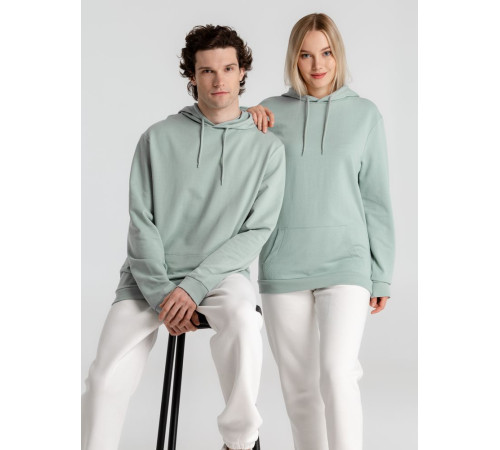 Толстовка с капюшоном унисекс Hoodie, серо-зеленая