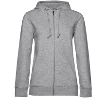 Толстовка на молнии с капюшоном женская BNC Inspire (Organic), серый меланж